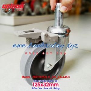 Bánh xe phi 125mm có khóa lắp trục tròn chống tĩnh điện Colson Mỹ