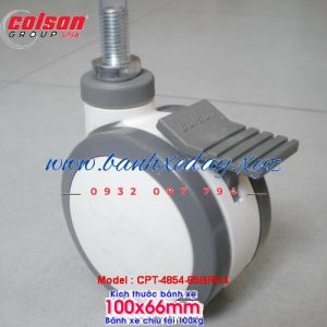 Bánh xe đôi d100 có khóa dùng cho thiết bị Colson Caster Mỹ