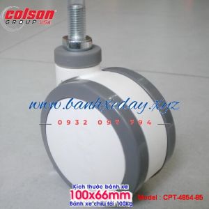 Bánh xe đôi phi 100 cọc vít M12 Colson Caster Mỹ