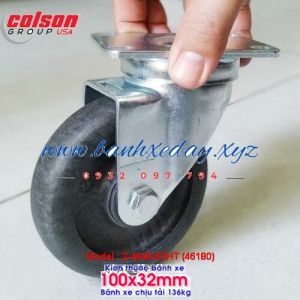 Bánh xe xoay 360 độ Colson Caster Mỹ chịu nhiệt độ cao phi 100x32mm