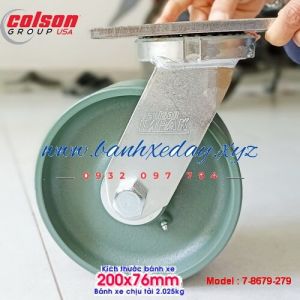 Bánh xe thép siêu tải trọng 2 Tấn Colson Caster Mỹ phi 200x76mm