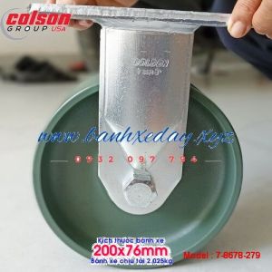 Bánh xe thép chịu lực 2000kg Colson Caster Mỹ phi 200×76mm